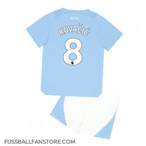 Manchester City Mateo Kovacic #8 Replik Heimtrikot Kinder 2023-24 Kurzarm (+ Kurze Hosen)